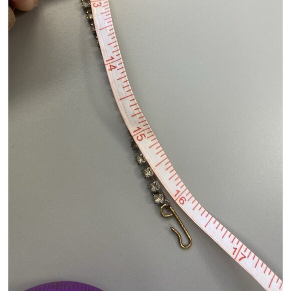 MCM Square Dancing Couple Rhinestone Pendant Necklace & Clip Earring Set Glass - Picture 7 of 13